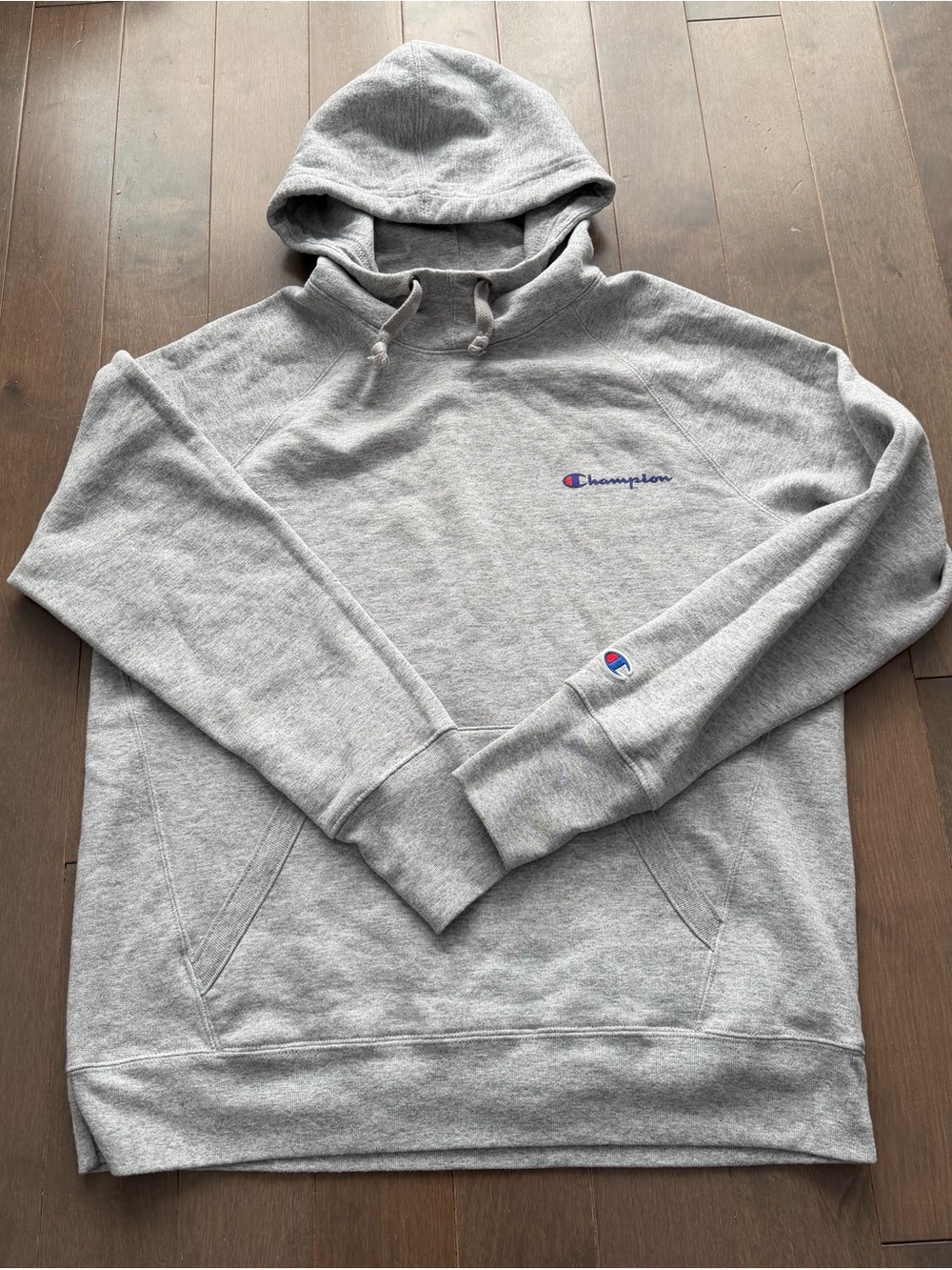 Champion Womens Gray Logo Hoodie Sweatshirt